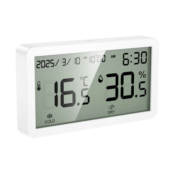 Hygrometer Clock Temperature and Humidity Monitor