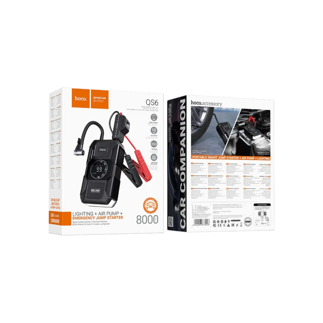 Car Jump Starter & Portable Tire Inflator – Battery Booster with Air Pump
