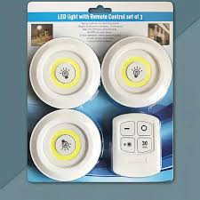 Led Light With Remote Control Set Of 3