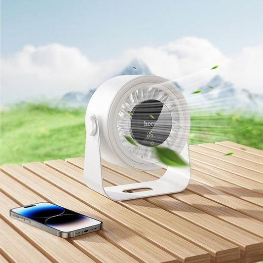 Desk Circulating Fan Adjustable Rechargable 3000mAh