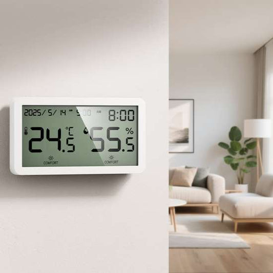 Hygrometer Clock Temperature and Humidity Monitor