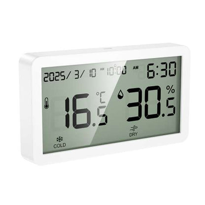 Hygrometer Clock Temperature and Humidity Monitor