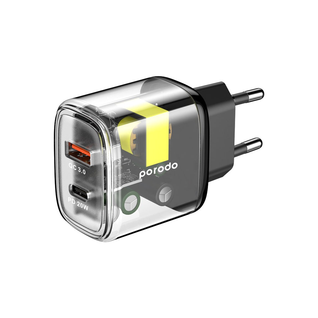 Transparent Dual Quick Charger 38W