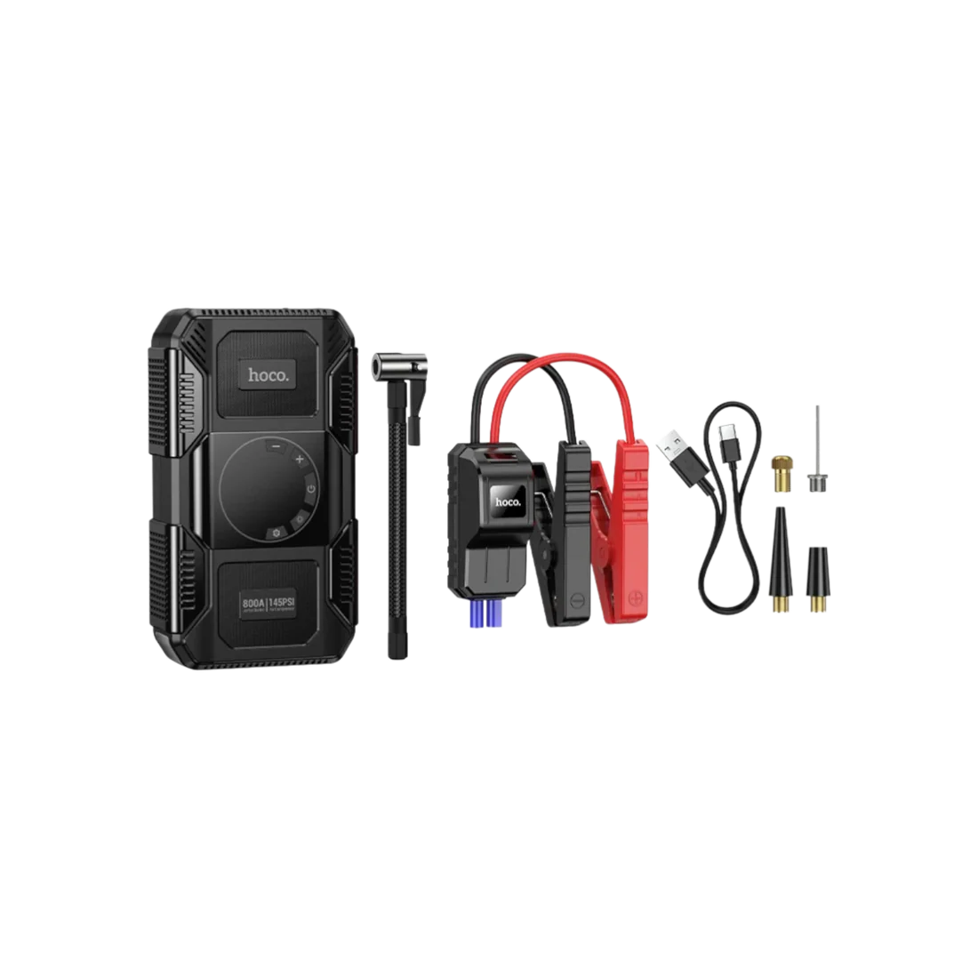 Car Jump Starter & Portable Tire Inflator – Battery Booster with Air Pump