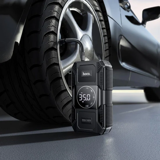 Car Jump Starter & Portable Tire Inflator – Battery Booster with Air Pump