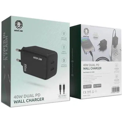 40W Dual PD Wall Charger by Green Lion