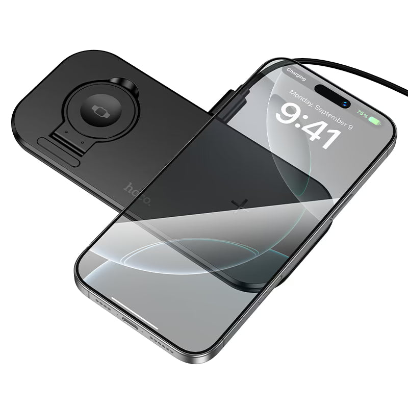 Tabletop Wireless charger for Phone Watch & Airpods - White