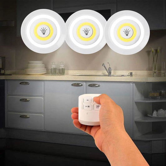 Led Light With Remote Control Set Of 3